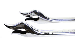 31 Straight Flame Exhaust Pipe Extension Set Chrome 0 /  Custom application for 1-3/4 pipes"