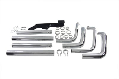 Exhaust Drag Pipe Set Stagger Shots Dual 2004 / 2006 XL
