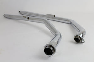 Exhaust Drag Pipe Set with Black Tips 1970 / 1984 FXE