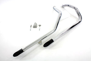 Wyatt Gatling Exhaust Drag Pipe Set With Black Slash Tips 1986 / 2003 XL