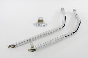Exhaust Drag Pipe Set Slash Cut 1980 / 1984 FLT