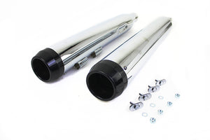 Wyatt Gatling Muffler Set Chrome with Black Taper Tip 2017 / UP FLT