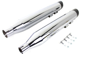 Wyatt Gatling Muffler Set Chrome with Chrome Slash Down Tip 2017 / UP FLT