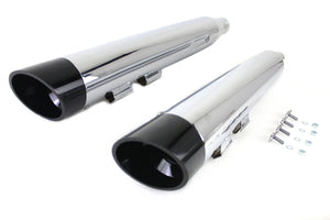 Wyatt Gatling Muffler Set Chrome with Chrome Slash Down Tip 2017 / UP FLT