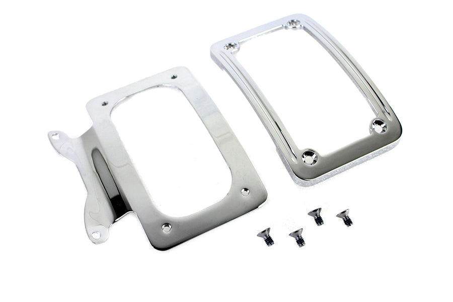 Curved License Plate with Frame Chrome 2009 / 2009 FLHR 2009 / 2009 FLHT 2009 / 2009 FLTR 2006 / 2008 FLHX