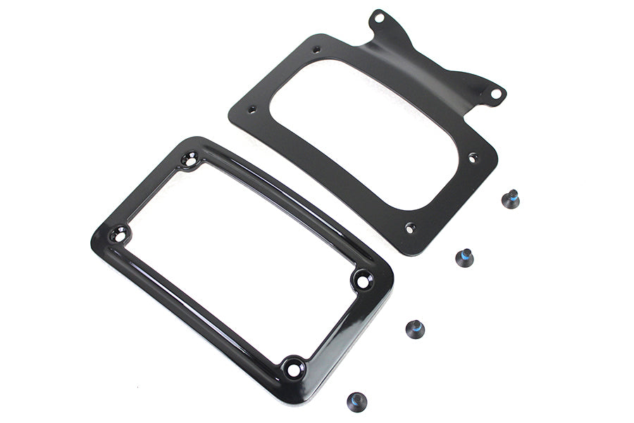 Curved License Plate with Frame Black 2009 / 2009 FLHR 2009 / 2009 FLHT 2009 / 2009 FLTR 2006 / 2008 FLHX