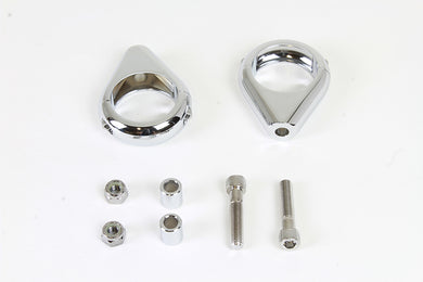 Chrome Turn Signal Clamp Kit 41mm Forks 0 /  Custom application for 39mm forks