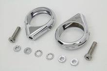 Load image into Gallery viewer, Chrome Turn Signal Clamp Kit 49mm Forks 0 /  Custom application for 49mm forks