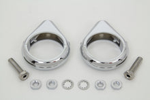 Load image into Gallery viewer, Chrome Turn Signal Clamp Kit 49mm Forks 0 /  Custom application for 49mm forks
