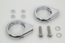 Load image into Gallery viewer, Chrome Turn Signal Clamp Kit 49mm Forks 0 /  Custom application for 49mm forks
