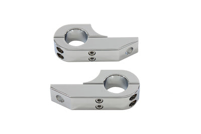 Footpeg Extender Clamp Set Chrome 0 /  Custom application for use on 1-1/4