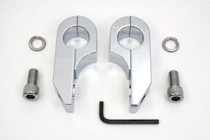 Footpeg Extender Clamp Set Chrome 0 /  Custom application for use on 1-1/4" engine bar"