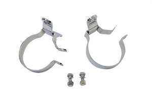 3-1/4" Muffler Body Clamp Set Chrome 1995 / UP FLT