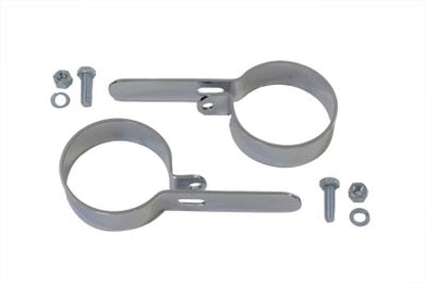 Chrome 2-3/4 Muffler Hanger Clamp Set 0 /  Custom application