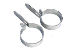 Chrome 3 Muffler Hanger Clamp Set 0 /  Custom application