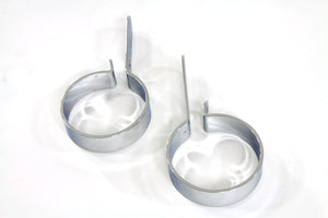 Chrome 3 Muffler Hanger Clamp Set 0 /  Custom application