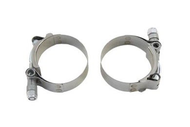 Stainless Steel Hex Nut Type Exhaust Clamp Set 1948 / 1965 FL