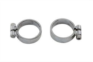 Chrome Allen Type Exhaust Clamp Set Wide 1957 / 1985 XL