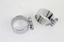 Load image into Gallery viewer, Chrome 2-1/8 Wide Muffler Body and End Clamp Set 0 /  Custom application