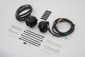 Handlebar Control Switch Housing Kit Black 1996 / 2003 XL 2006 / 2011 FXD 2006 / 2011 FXST 2006 / 2011 FLST