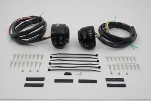 Handlebar Control Switch Housing Kit Black 1996 / 2003 XL 2006 / 2011 FXD 2006 / 2011 FXST 2006 / 2011 FLST