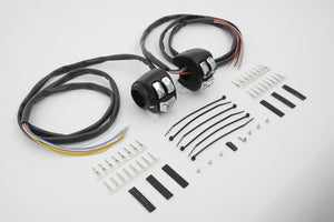 Handlebar Control Switch Housing Kit Black 1996 / 2003 XL 2006 / 2011 FXD 2006 / 2011 FXST 2006 / 2011 FLST