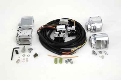 Chrome Switch Housing Kit 1982 / 1984 FL 1982 / 1984 FX 1982 / 1994 FXR 1982 / 1994 FXR 1984 / 1995 FXST 1986 / 1995 FLST 1982 / 1995 FLT 1982 / 1995 FLT 1991 / 1995 FXD 1982 / 1995 XL