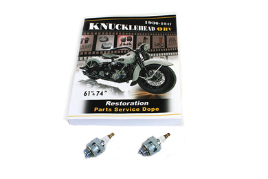 Replica 18mm Spark Plug Set with Guide 1936 / 1947 EL 1937 / 1947 UL 1941 / 1947 FL