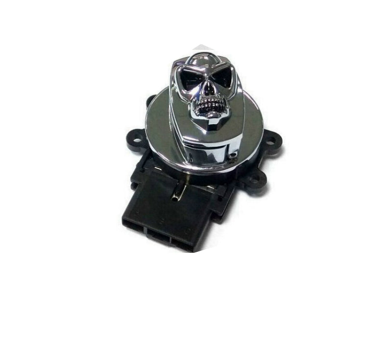 Chrome Ignition Switch with Chrome Skull 2011 / 2017 FLST 2011 / 2017 FLSTF 2014 / 2018 FLHR 2014 / 2018 FLHRC 2012 / 2017 FLD 2012 / 2017 FXDF 2012 / 2017 FXDWG 2012 / 2017 FXDB
