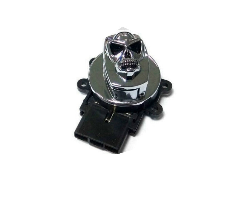 Chrome Ignition Switch with Chrome Skull 1996 / 2010 FXST 1996 / 2011 FXDWG 1995 / 2013 FLHR