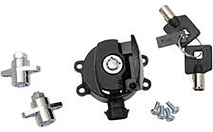 Side Hinge Ignition Switch and Saddlebag Lock Kit Black 2014 / 2019 FLHR with Hard Saddlebags