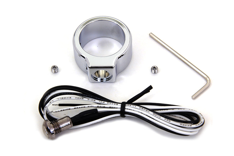 Chrome Single Handlebar Button Switch Kit 0 /  Custom application for 1 handlebars
