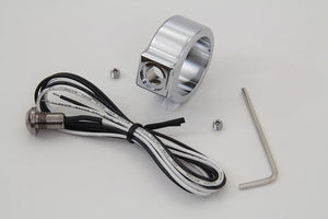 Chrome Single Handlebar Button Switch Kit 0 /  Custom application for 1 handlebars"