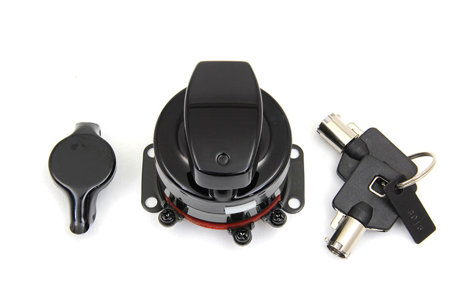 Hinge Ignition Switch 6 Terminal Gloss Black 1973 / 1984 FLH 1984 / 1995 FXST 1986 / 1995 FLST 1980 / 1984 FX