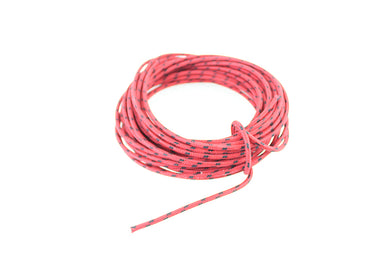 Red with Black Dot 25' Braided Wire 0 /  Custom application
