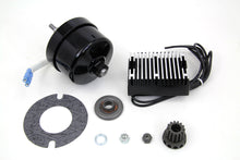 Load image into Gallery viewer, Black 12 Volt Alternator Generator Conversion Kit 1930 / 1936 VL 1937 / 1948 U 1937 / 1952 W 1937 / 1973 G