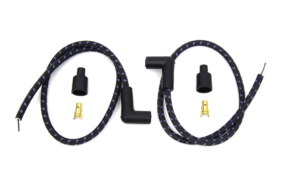 Sumax Black with Blue Tracer 7mm Spark Plug Wire Set 0 /  Custom Application