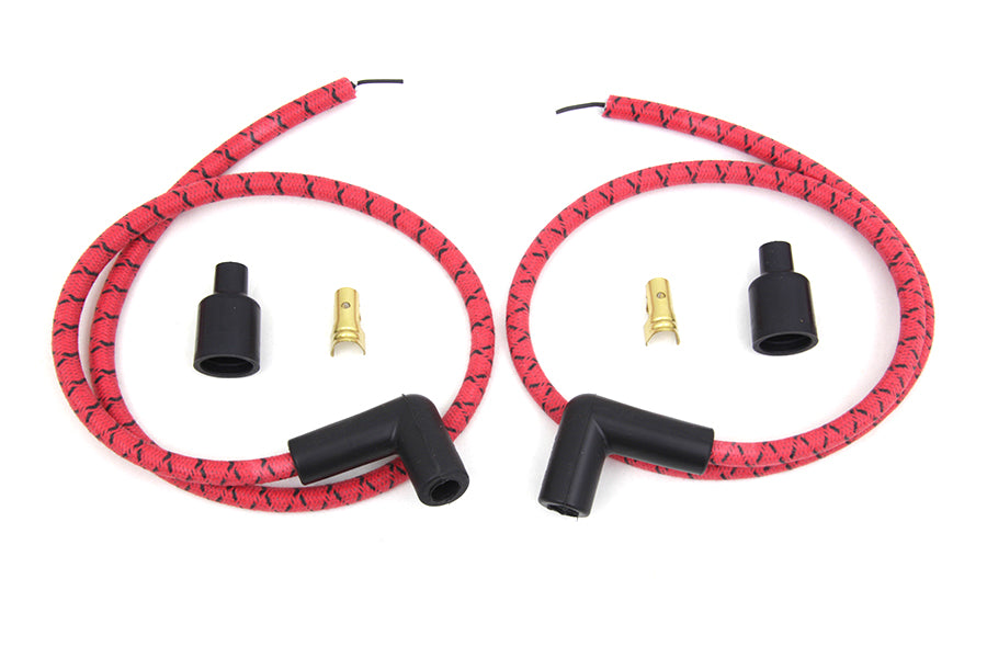 Sumax Red with Black Tracer 7mm Spark Plug Wire Set 0 /  Custom Application