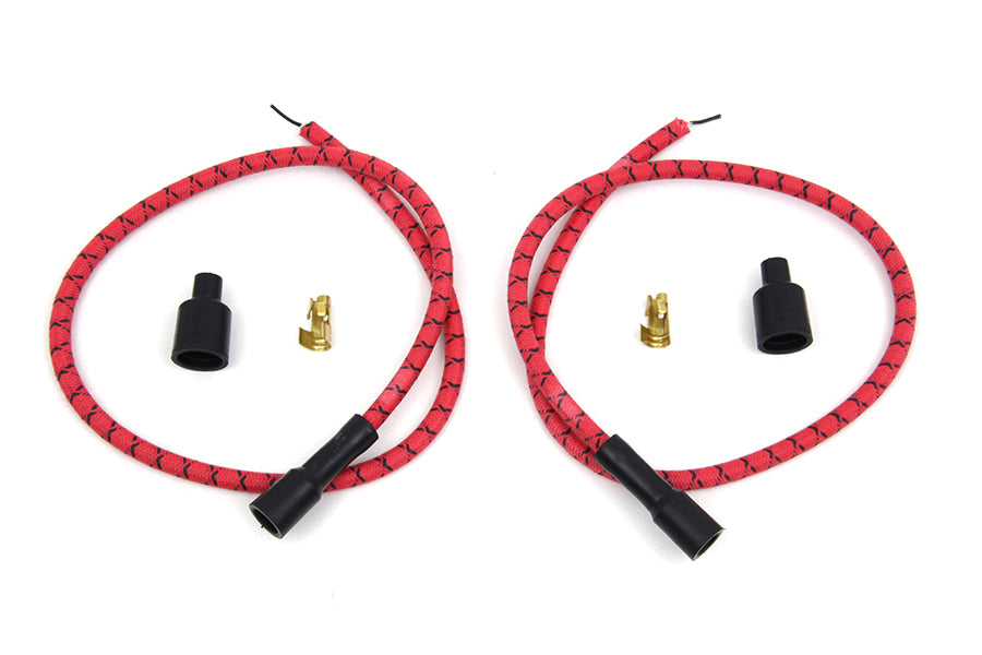 Sumax Red with Black Tracer 7mm Spark Plug Wire Set 0 /  Custom Application