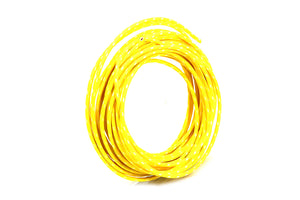 Yellow with White Dot 25' Braided Wire 0 /  Custom application