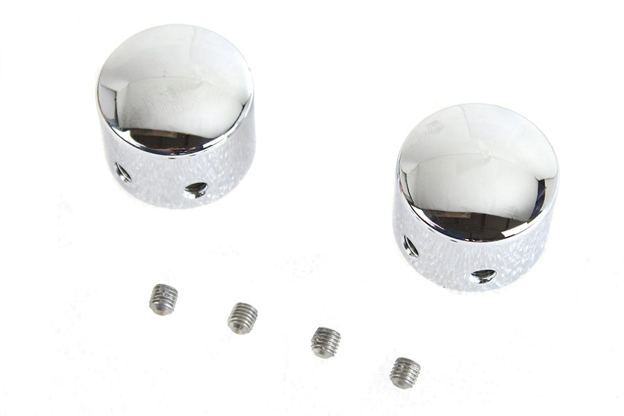 Domed Front Axle Cover Set Chrome Plated 2001 / 2011 FLSTS 2001 / 2011 FXSTS