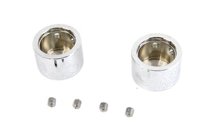 Domed Front Axle Cover Set Chrome Plated 2001 / 2011 FLSTS 2001 / 2011 FXSTS