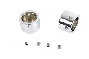 Domed Front Axle Cover Set Chrome Plated 2001 / 2011 FLSTS 2001 / 2011 FXSTS