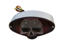 Load image into Gallery viewer, Chrome Cateye LED Tail Lamp Skull Style 0 /  Custom application