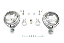Load image into Gallery viewer, 12 Volt 4 1/2&quot; Chrome Spotlamp Kit 0 /  Custom application for 1-1/4&quot; bar&quot;