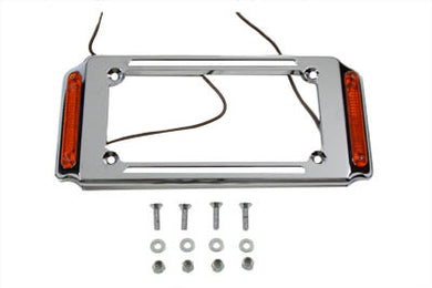 License Plate Frame Chrome with Side Lights 0 /  Custom application for 4 X 7