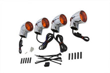 Load image into Gallery viewer, Chrome Amber Lens Turn Signal Kit 1994 / UP FLHT 1996 / UP FLST