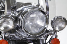 Load image into Gallery viewer, 7 Headlamp Chrome Frenched Trim Ring 1983 / 2013 FLT except Tour Glide and Road Glide1994 / UP FLHR 1986 / UP FLST with Headlamp Nacelle only2012 / 2016 FLD