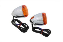 Load image into Gallery viewer, Chrome Torpedo Style Rear Turn Signal Set 2001 / UP FXSTD