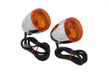 Load image into Gallery viewer, Chrome Torpedo Style Rear Turn Signal Set 2001 / UP FXSTD